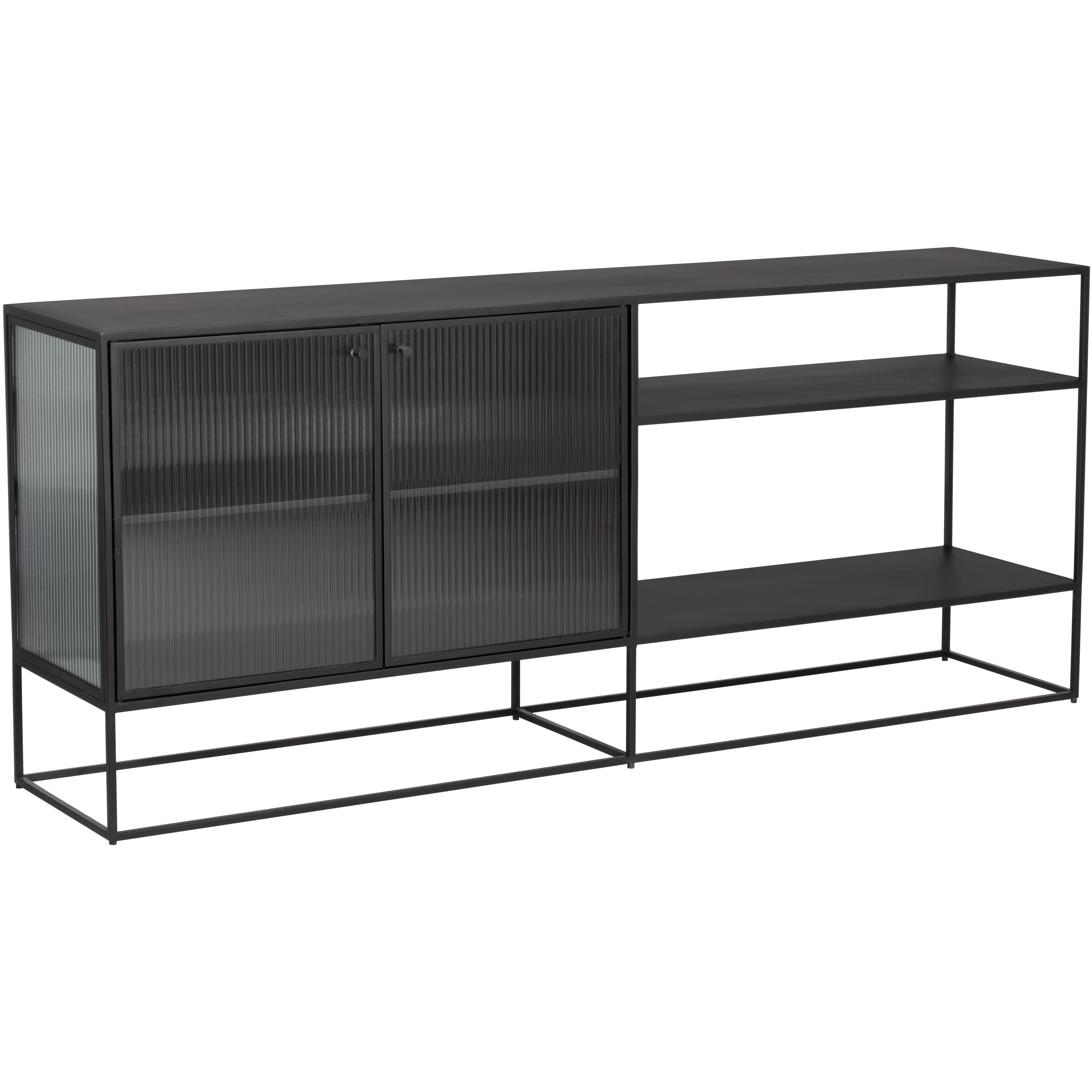 Parsons 71 X 15 inch Clear / Matte Black Sideboard, Large